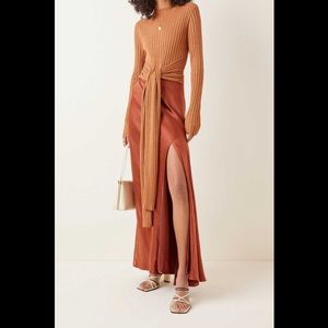 Significant Other high rise satin skirt.
